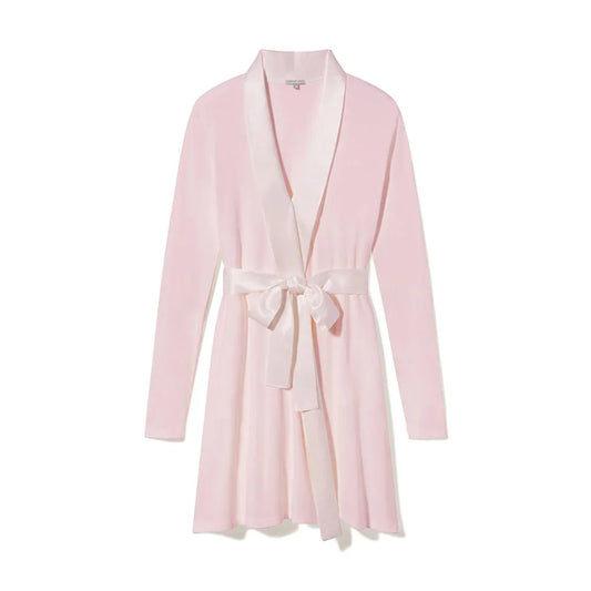 Elijah Knit Satin Robe- Blush