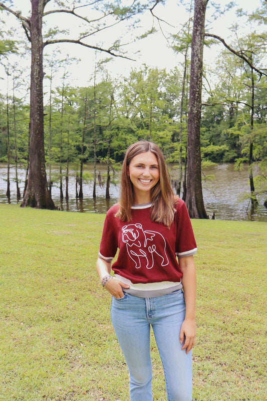 MS Bulldog Short Sleeve Sweater