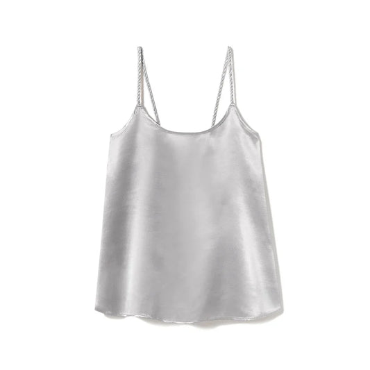 Daisy Satin Cami- Dark Silver