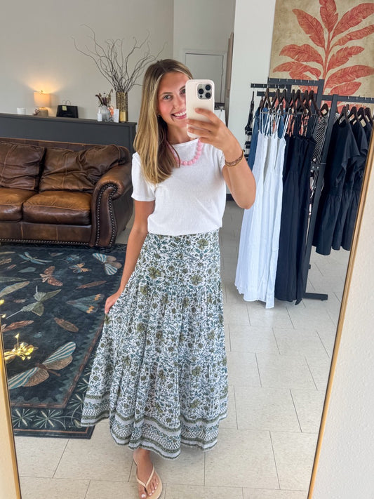 Teal Olive Skirt