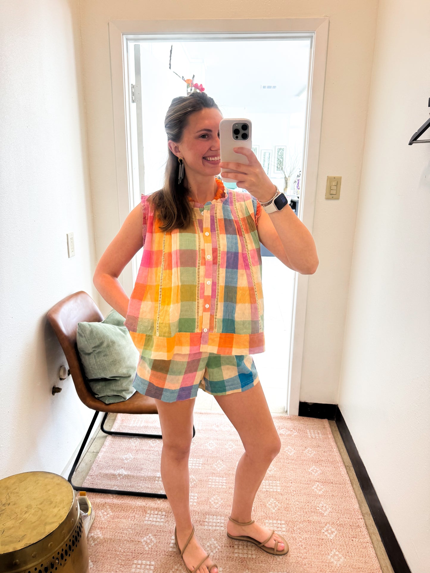 Rainbow Plaid Set