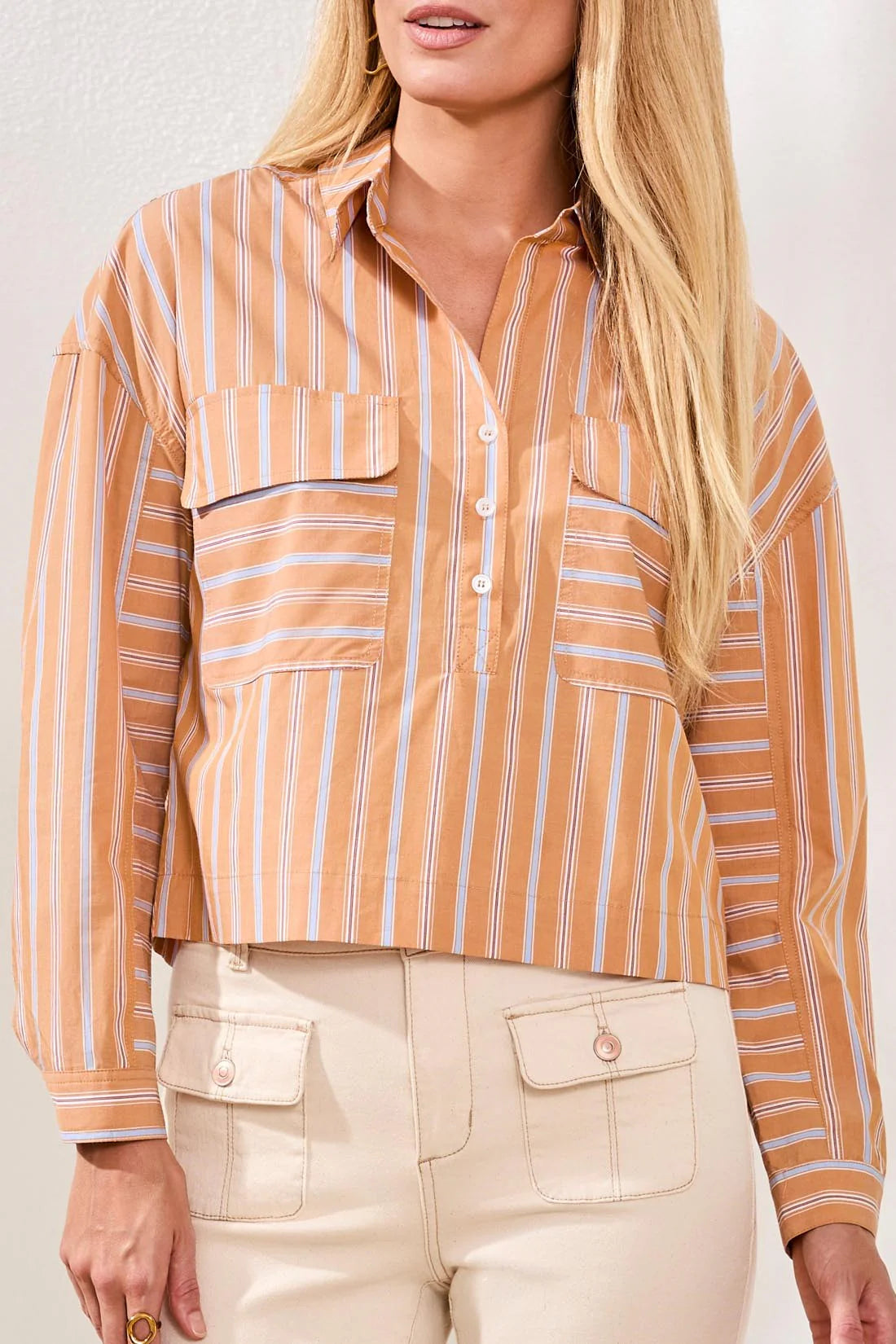 Popover Blouse With Drop Shoulders